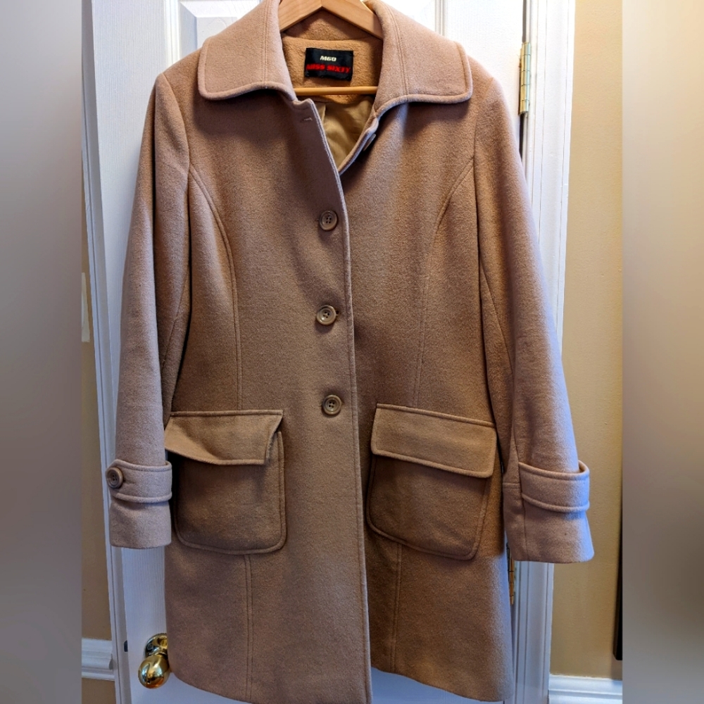 Camel Wool Coat - image 1